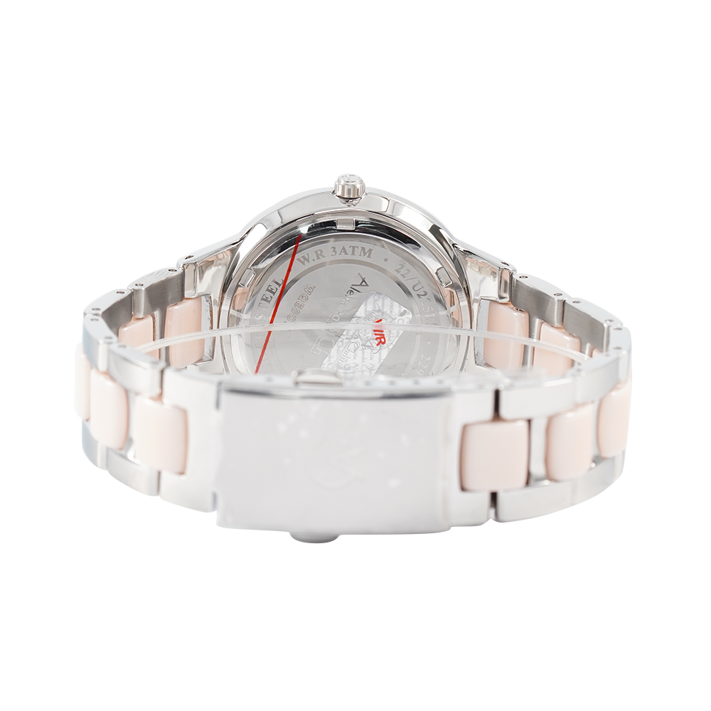 Jam Tangan Alexandre Christie Classic AC 2299 BFBSSLN Women Pink Dial Dual Tone Stainless Steel Strap