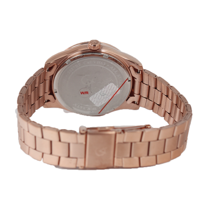 Jam Tangan Alexandre Christie Multifunction AC 2827 BFBRGSL Women Silver Dial Rose Gold Stainless Steel Strap