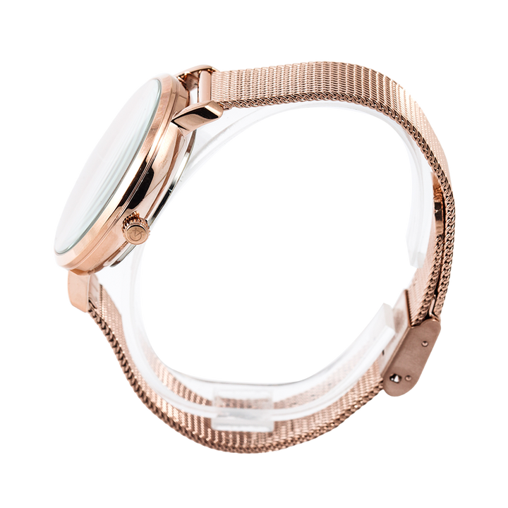 Jam Tangan Alexandre Christie Passion AC 2916 BFBRGPN Women Pink Dial Rose Gold Mesh Strap