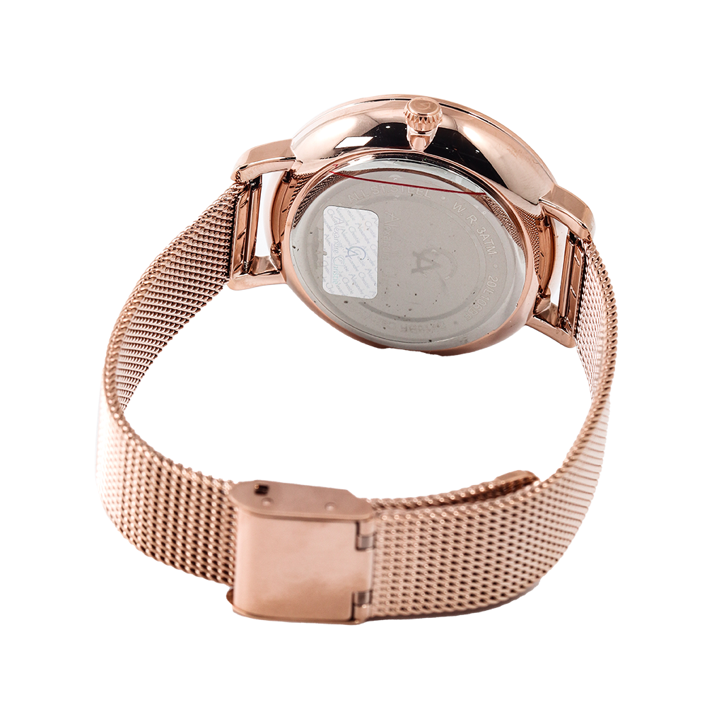 Jam Tangan Alexandre Christie Passion AC 2916 BFBRGPN Women Pink Dial Rose Gold Mesh Strap