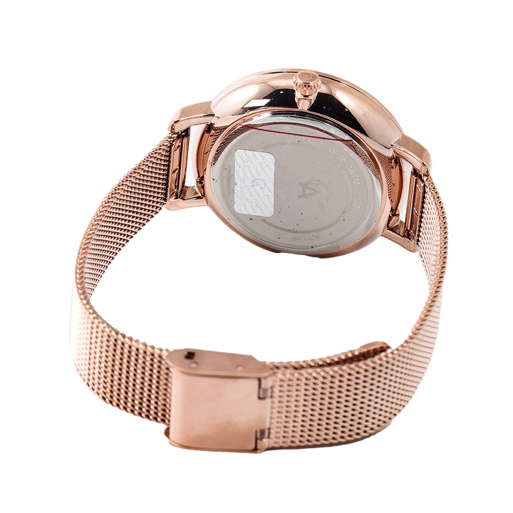 Jam Tangan Alexandre Christie Passion AC 2916 BFBRGPN Women Pink Dial Rose Gold Mesh Strap