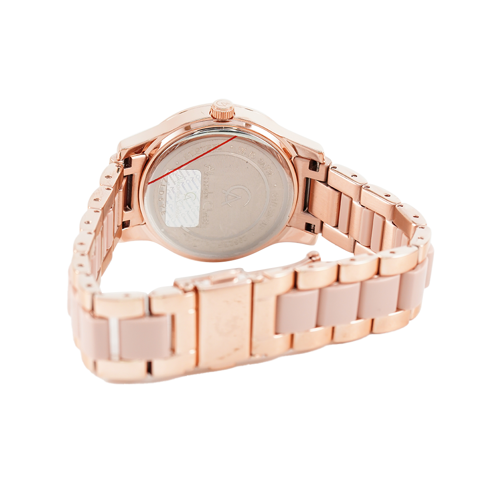 Jam Tangan Alexandre Christie Multifunction AC 2932 BFBRGPNLK Women Pink Dial Rose Gold Stainless Steel Strap