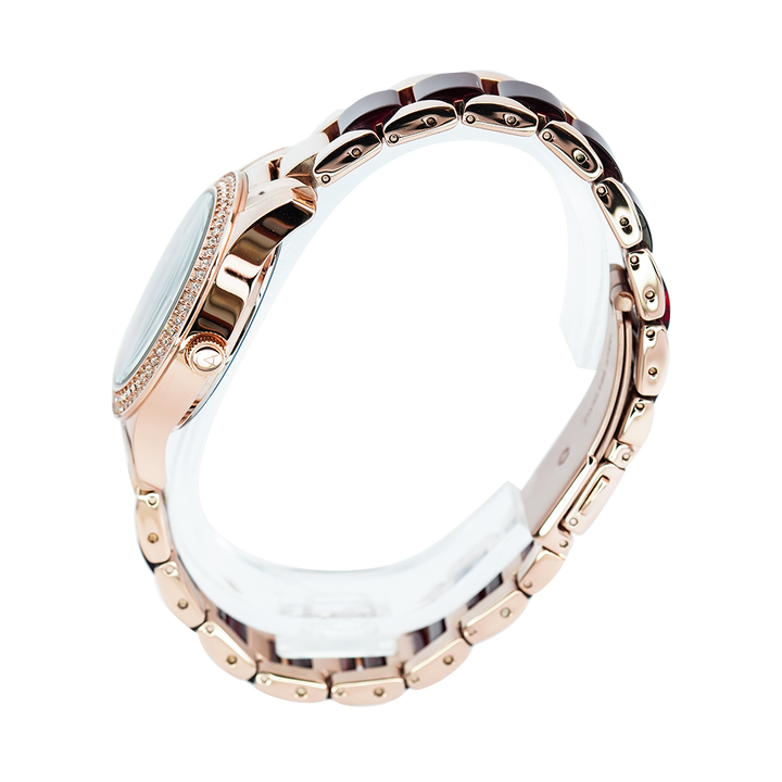 Jam Tangan Alexandre Christie AC 2932 BFBRGRE Women Red Dial Dual Tone Stainless Steel Strap