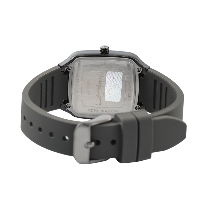 Jam Tangan Alexandre Christie Passion AC 2A08 LHRIGBA Women Black Dial Black Rubber Strap