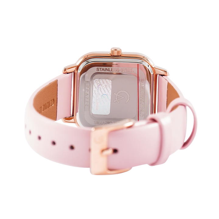 Jam Tangan Alexandre Christie Passion AC 2A13 LDLRGPN Women Pink Dial Pink Leather Strap