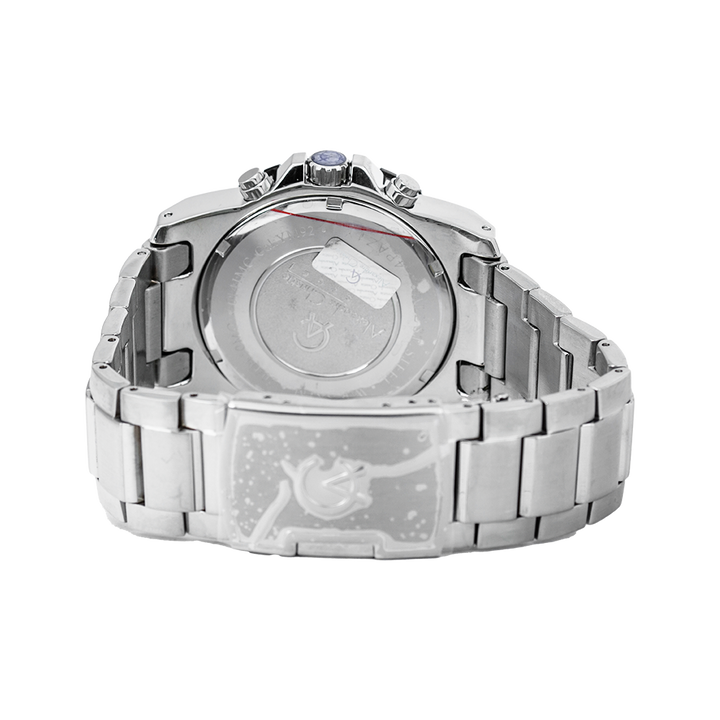 Jam Tangan Alexandre Christie Chronograph AC 6141 MCBTBBA Men Black Dial Stainless Steel Strap