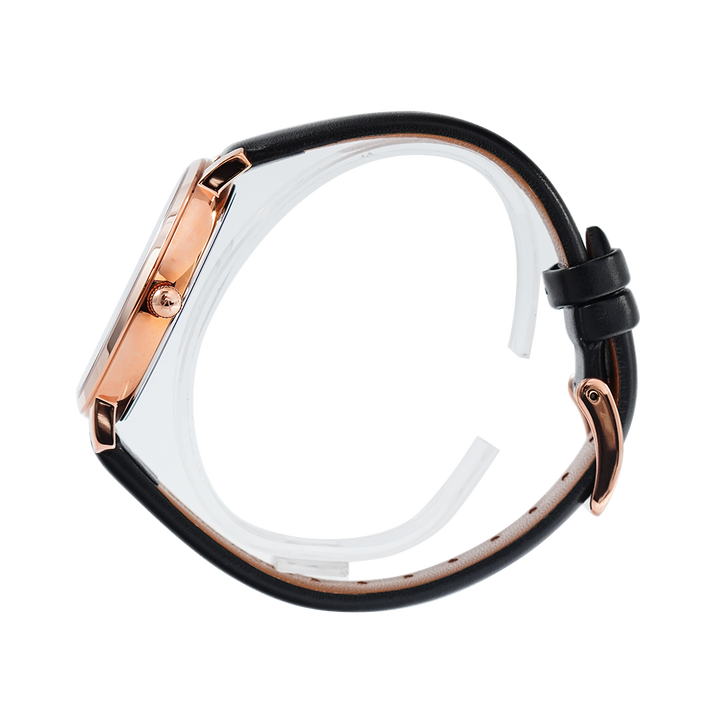 Jam Tangan Alexandre Christie AC 8666 M/LDLRGBA Couple Black Dial Black Leather Strap