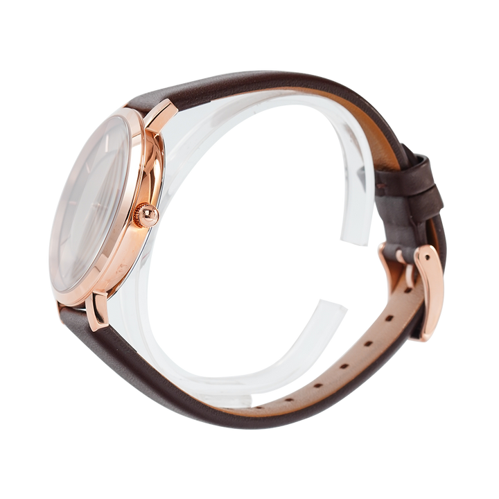 Jam Tangan Alexandre Christie AC 8666 M/LDLRGBO Couple Brown Dial Brown Leather Strap