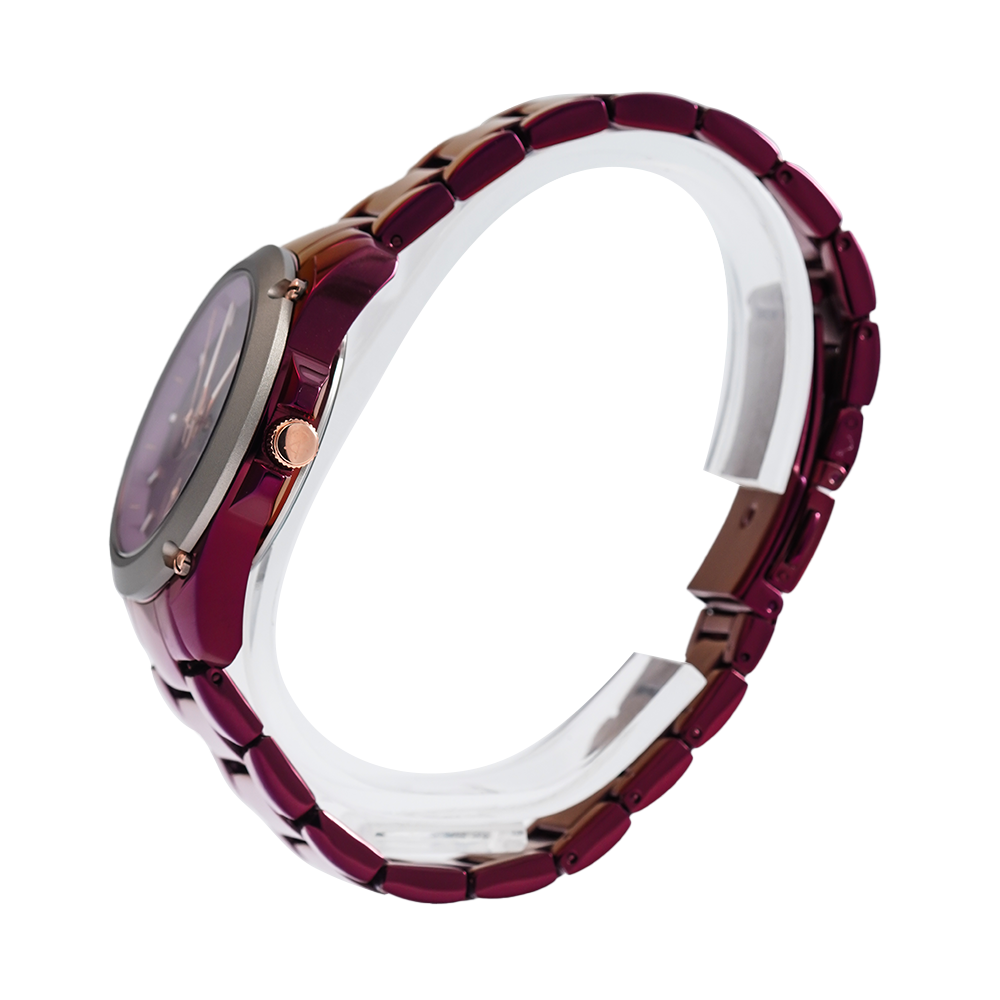 Jam Tangan Alexandre Christie AC 8667 BFBRDRE Women Red Dial Red Stainless Steel Strap