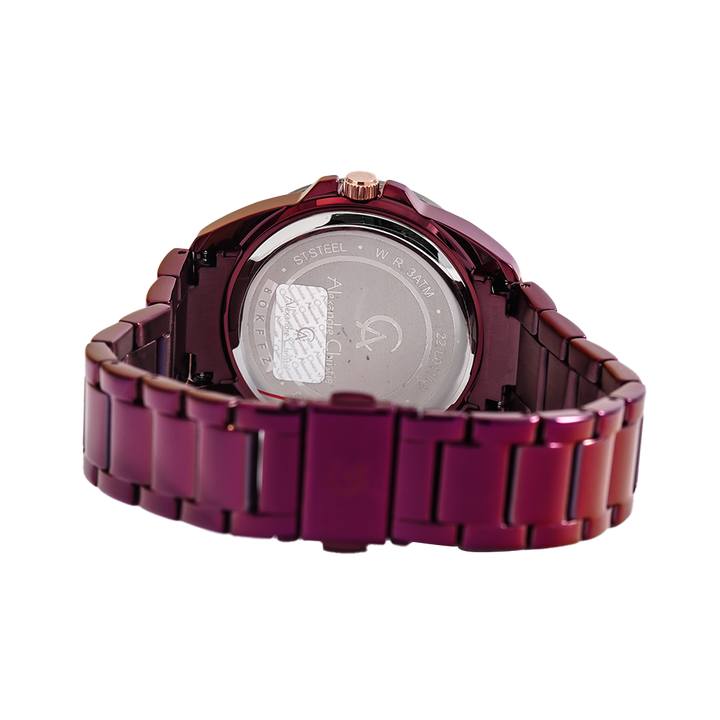 Jam Tangan Alexandre Christie AC 8667 BFBRDRE Women Red Dial Red Stainless Steel Strap