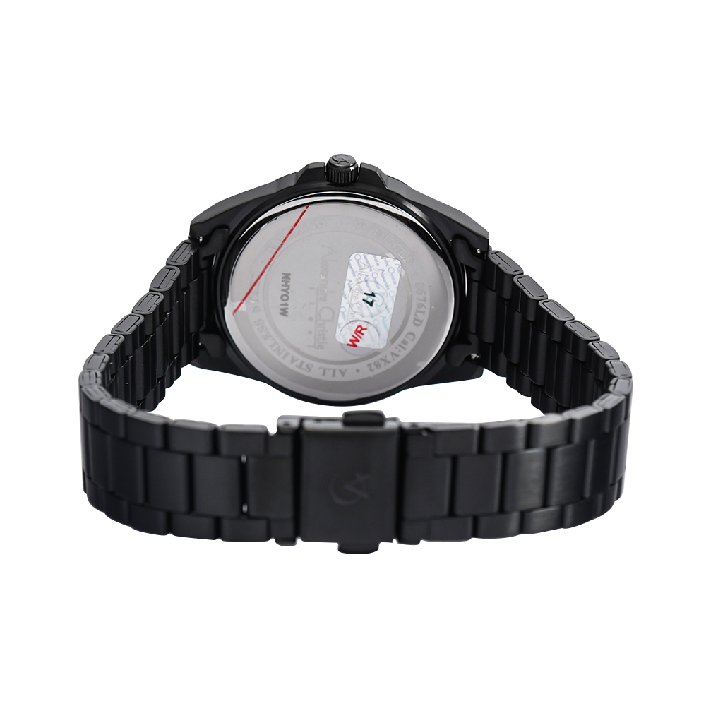 Jam Tangan Alexandre Christie Classic Steel AC 8676 LDBIPBARG Women Black Dial Black Stainless Steel Strap