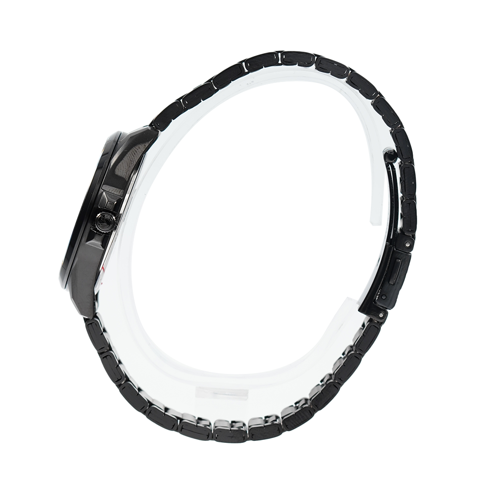 Jam Tangan Alexandre Christie Classic Steel AC 8680 LDBIPBA Women Black Dial Black Stainless Steel Strap