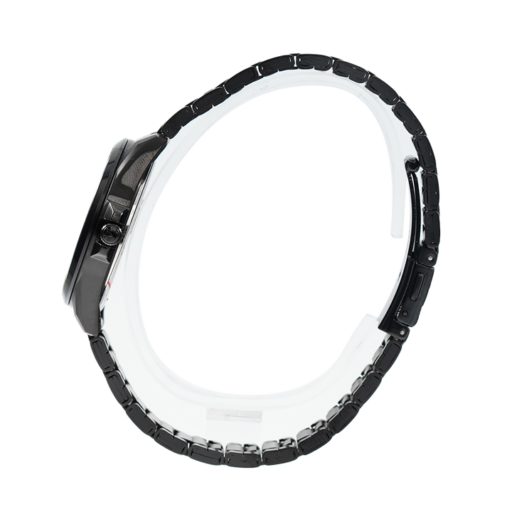 Jam Tangan Alexandre Christie Classic Steel AC 8680 LDBIPBA Women Black Dial Black Stainless Steel Strap