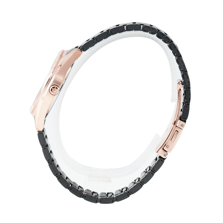 Jam Tangan Alexandre Christie Classic Steel AC 8681 LDBBRBA Women Black Dial Black Stainless Steel Strap