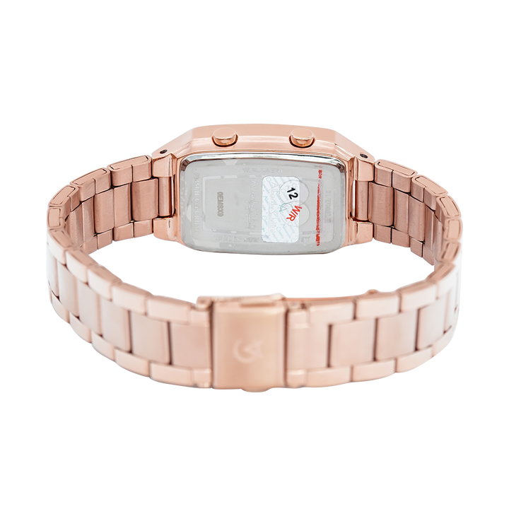 Jam Tangan Alexandre Christie AC 9345 LHBRGBA Women Digital Dial Rose Gold Stainless Steel Strap