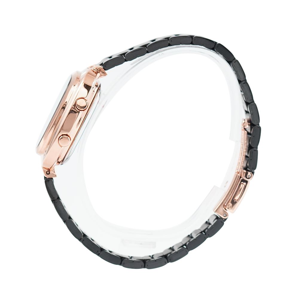 Jam Tangan Alexandre Christie Digi AC 9356 LHBBRBA Women Digital Dial Black Stainless Steel Strap