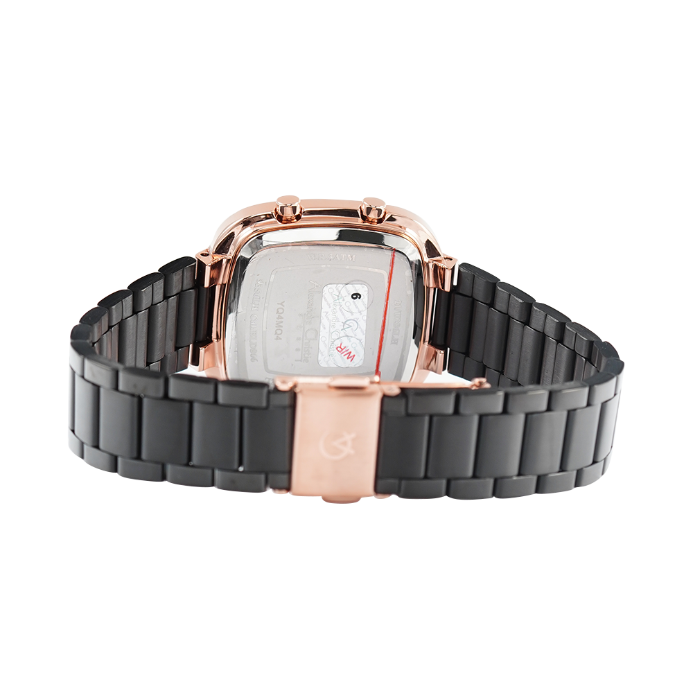 Jam Tangan Alexandre Christie Digi AC 9356 LHBBRBA Women Digital Dial Black Stainless Steel Strap