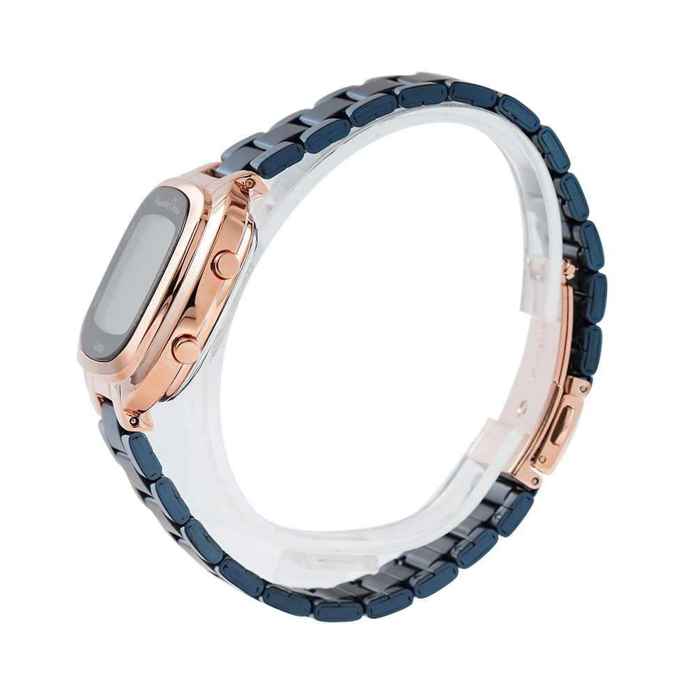 Jam Tangan Alexandre Christie Digi AC 9356 LHBURBU Women Digital Dial Blue Stainless Steel Strap