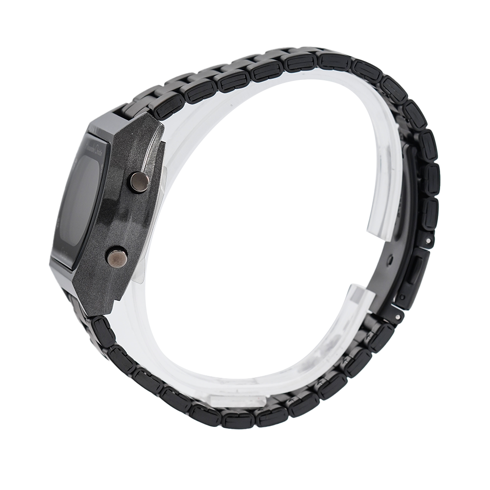 Jam Tangan Alexandre Christie AC 9384 LHBIPBA Women Digital Dial Black Stainless Steel Strap