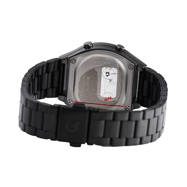 Jam Tangan Alexandre Christie AC 9384 LHBIPBA Women Digital Dial Black Stainless Steel Strap