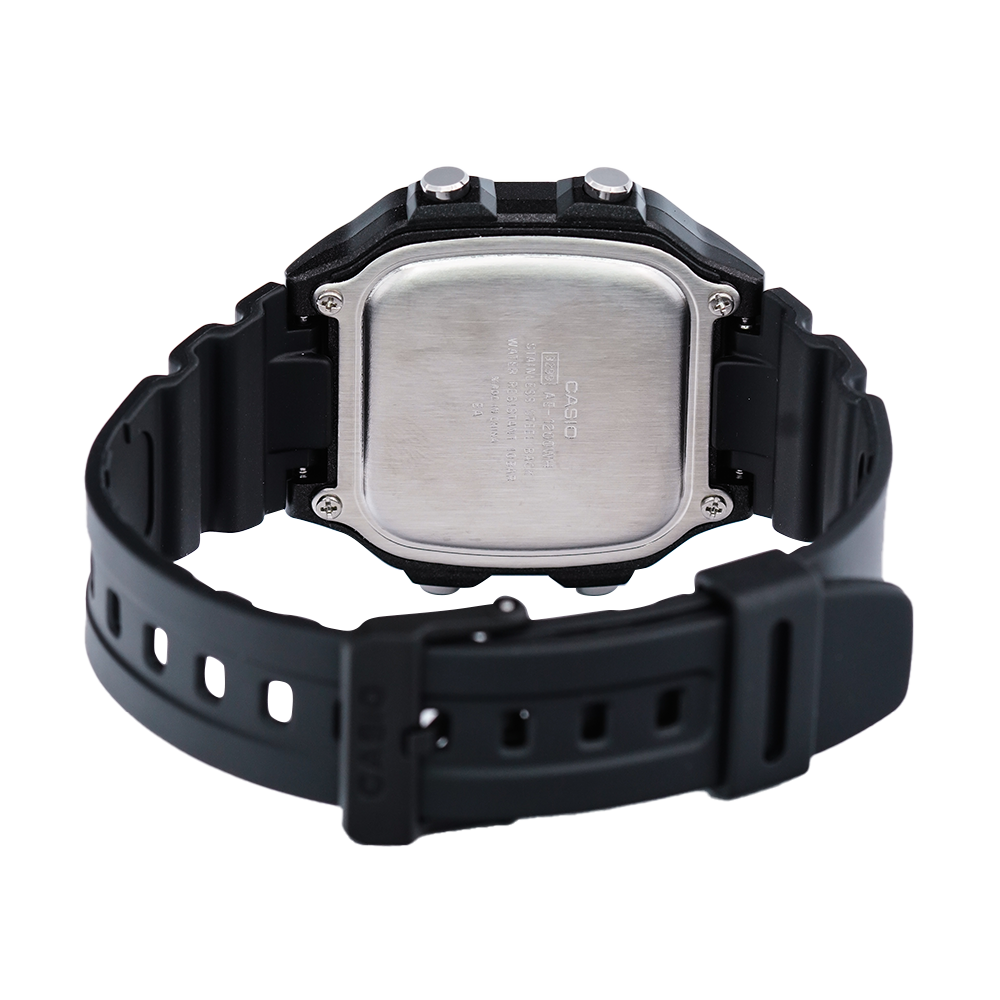 Jam Tangan Casio AE-1200WH-1A Men Digital Dial Black Rubber Strap