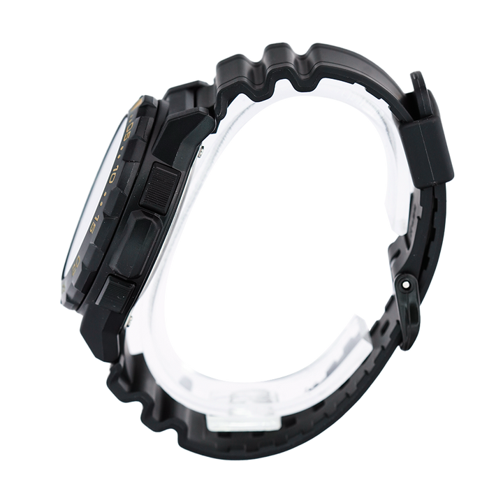 Jam Tangan Casio General AEQ-100BW-9A Men Digital Analog Dial Black Resin Band