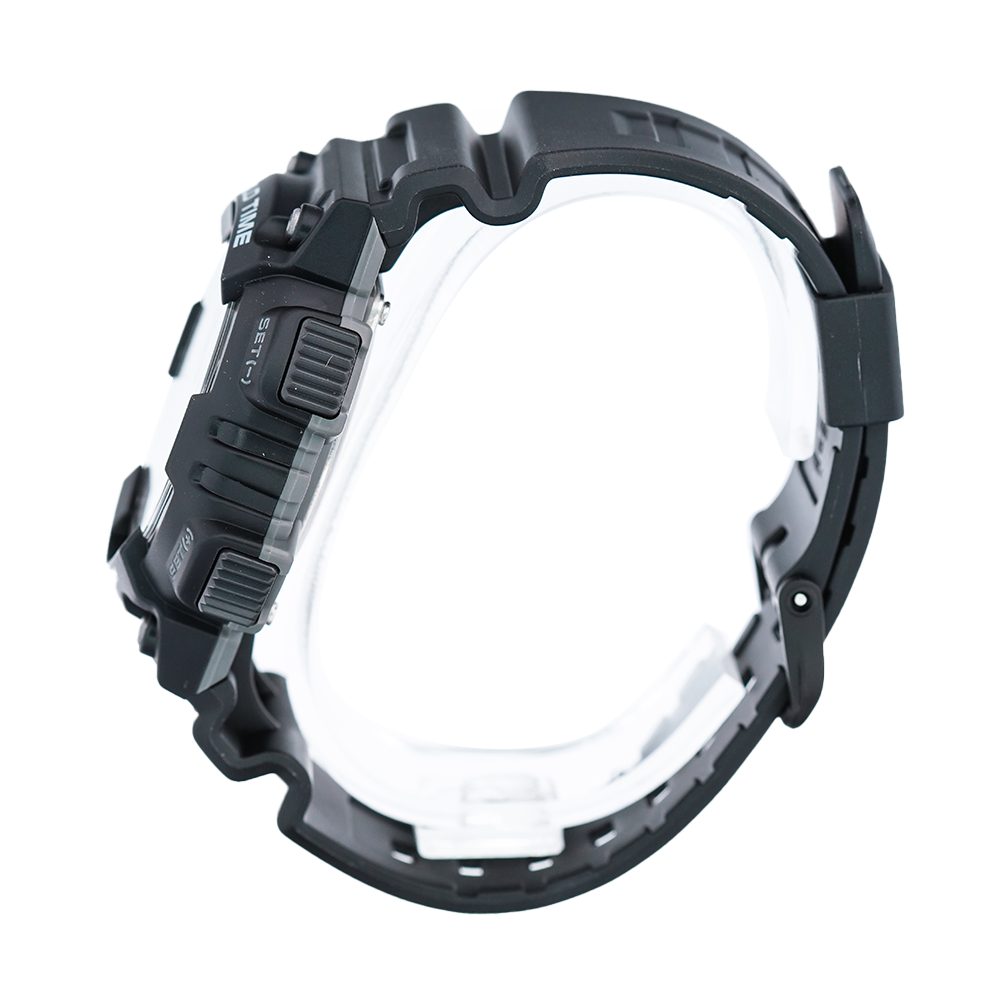 Jam Tangan Casio AEQ-110W-1A Men Analog-Digital Dial Black Resin Band