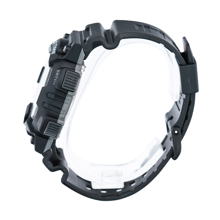 Jam Tangan Casio AEQ-110W-1A Men Analog-Digital Dial Black Resin Band