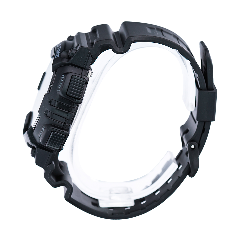 Jam Tangan Casio General AEQ-110W-1B Men Digital Analog Dial Black Resin Band