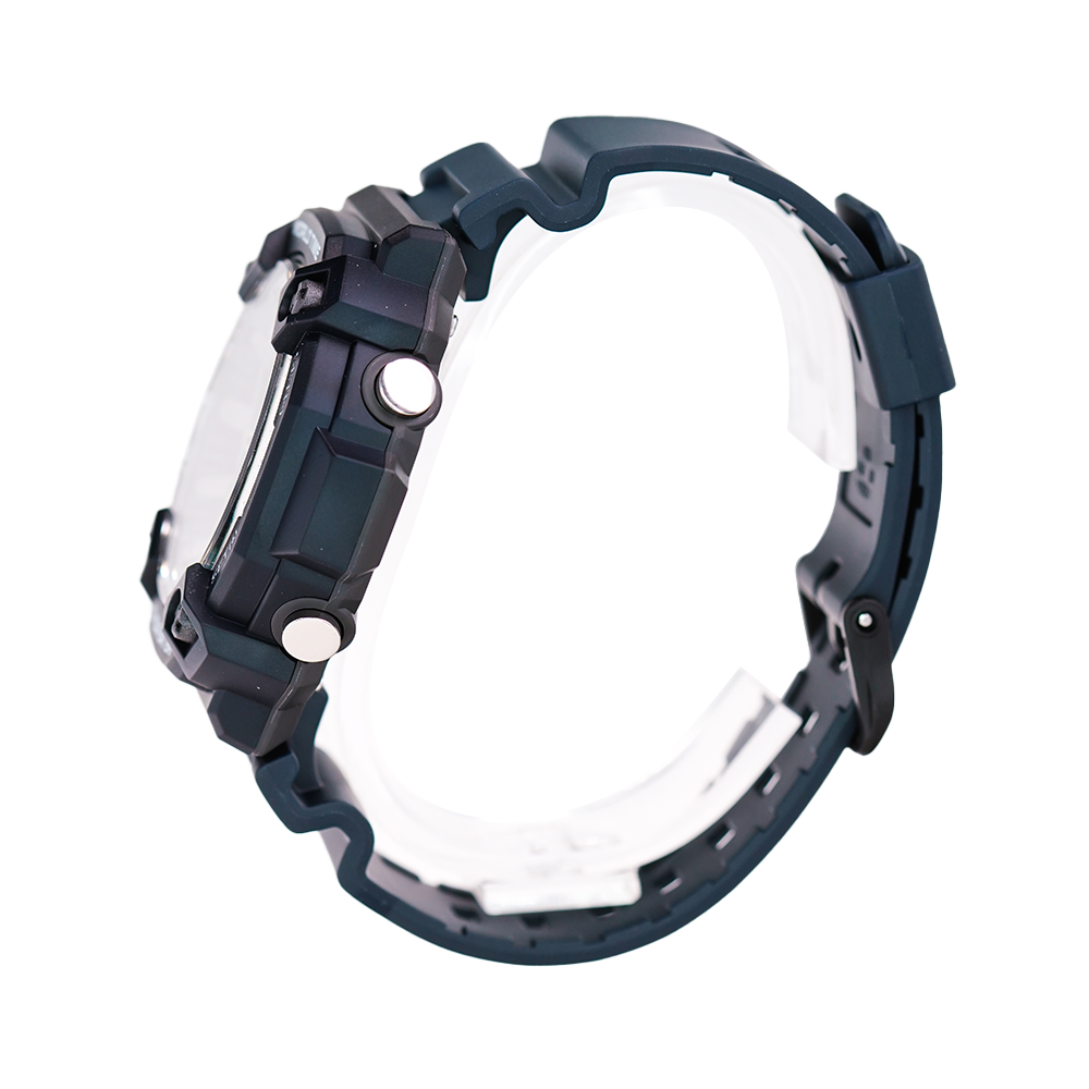 Jam Tangan Casio Standard AEQ-120W-2A Men World Time Digital-Analog Dial Navy Blue Resin Strap