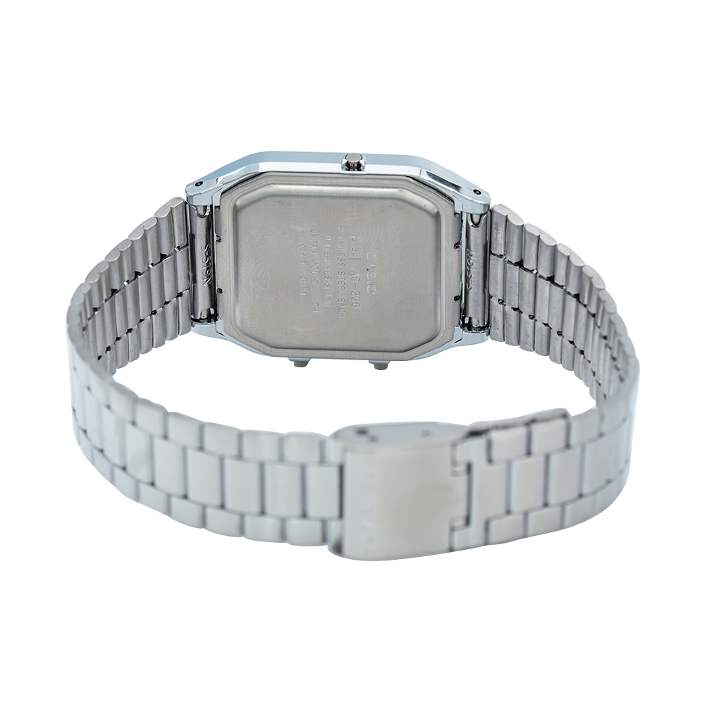 Jam Tangan Casio General AQ-230A-7B Unisex Digital Analog Dial Stainless Steel Band