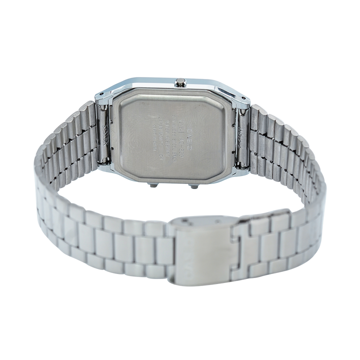 Jam Tangan Casio General AQ-230A-7B Unisex Digital Analog Dial Stainless Steel Band
