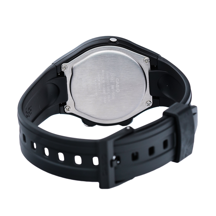 Jam Tangan Casio General AW-90H-2B Unisex Digital Analog Dial Black Resin Strap