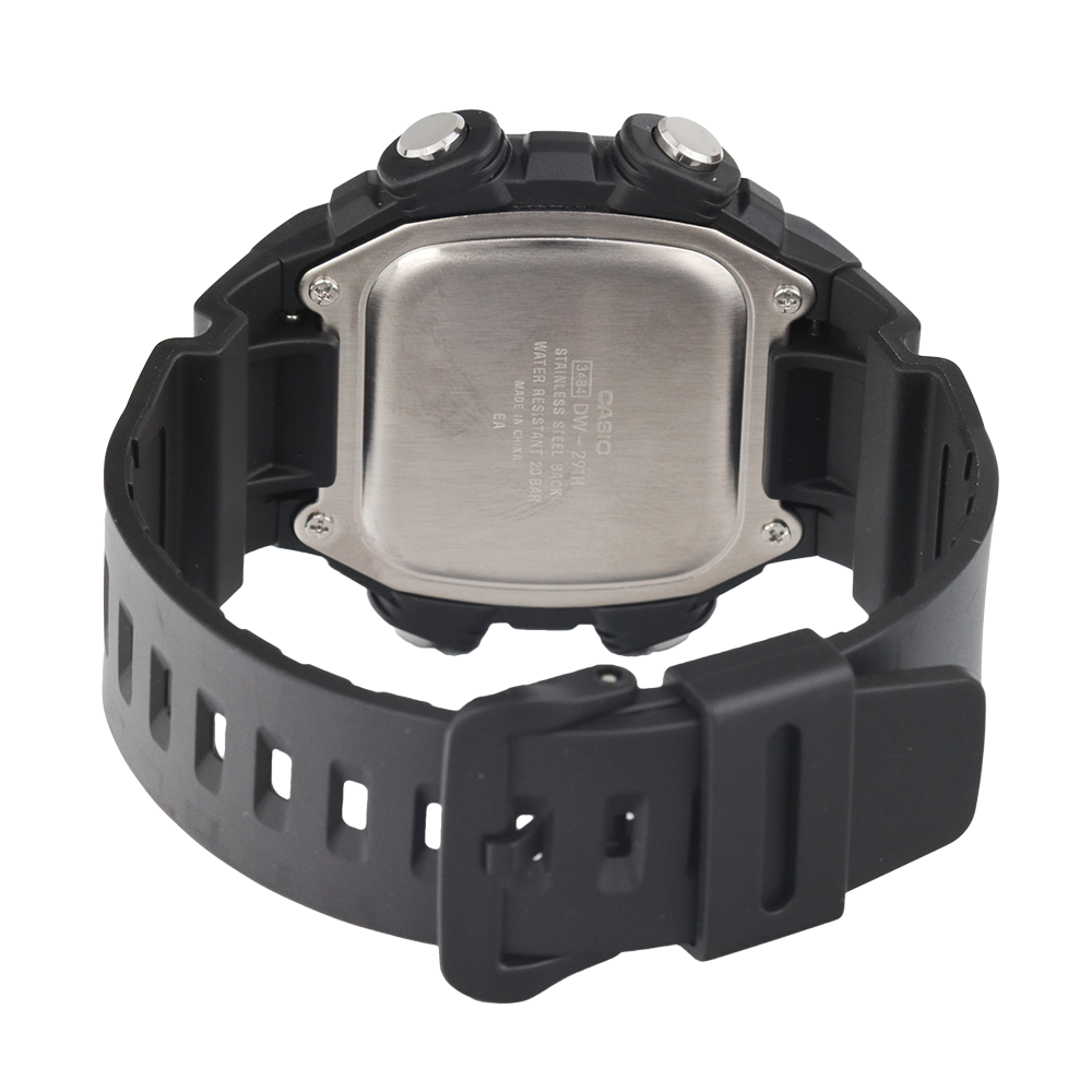 Jam Tangan Casio DW-291H-1B Men Digital Dial Black Resin Band