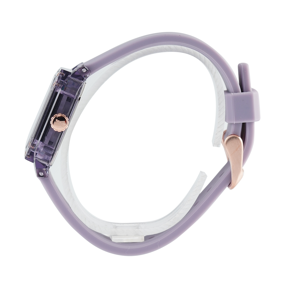 Jam Tangan Expedition EXP EX 6840 MFRRGBAPU Unisex Men Black Dial Purple Rubber Strap