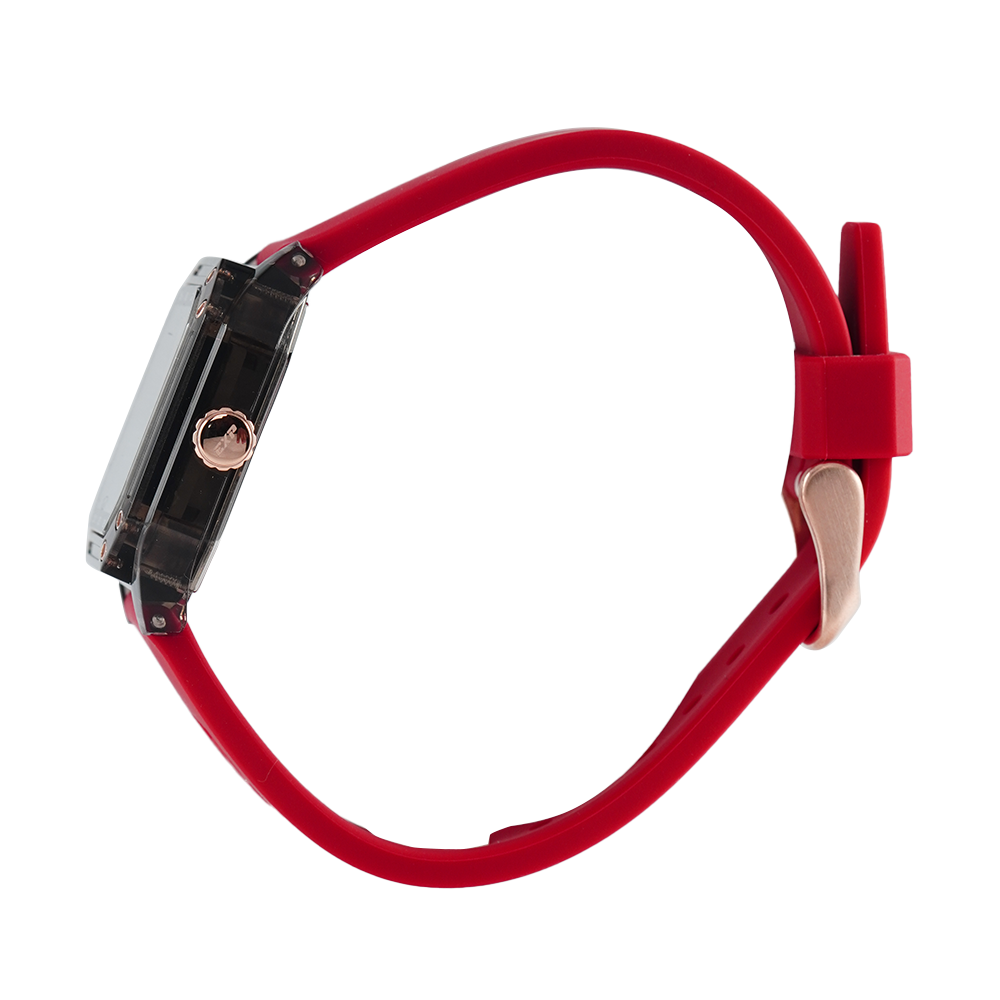 Jam Tangan Expedition EXP EX 6840 MFRRGBARE Unisex Black Dial Red Rubber Strap