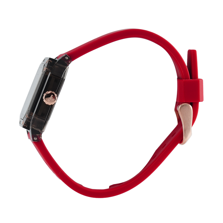 Jam Tangan Expedition EXP EX 6840 MFRRGBARE Unisex Black Dial Red Rubber Strap