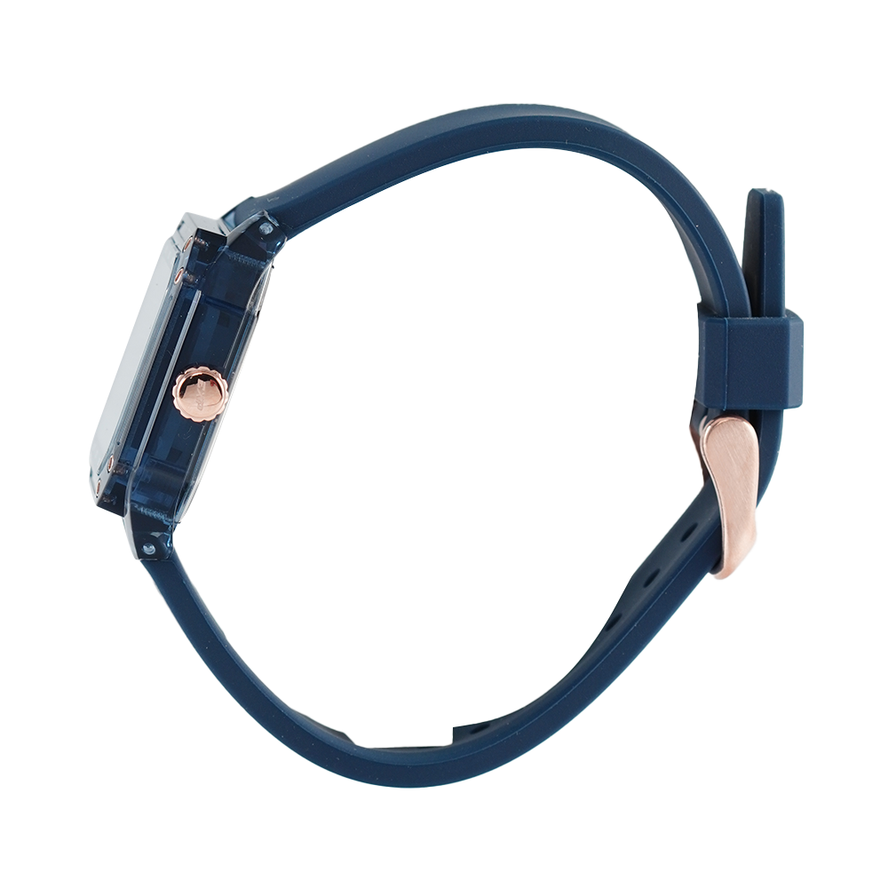 Jam Tangan Expedition EXP EX 6840 MFRRGBU Unisex Black Dial Blue Rubber Strap