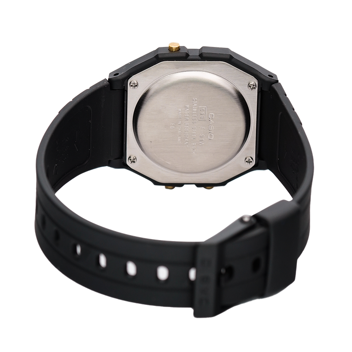 Jam Tangan Casio F-91WG-9Q Unisex Digital Dial Black Resin Band