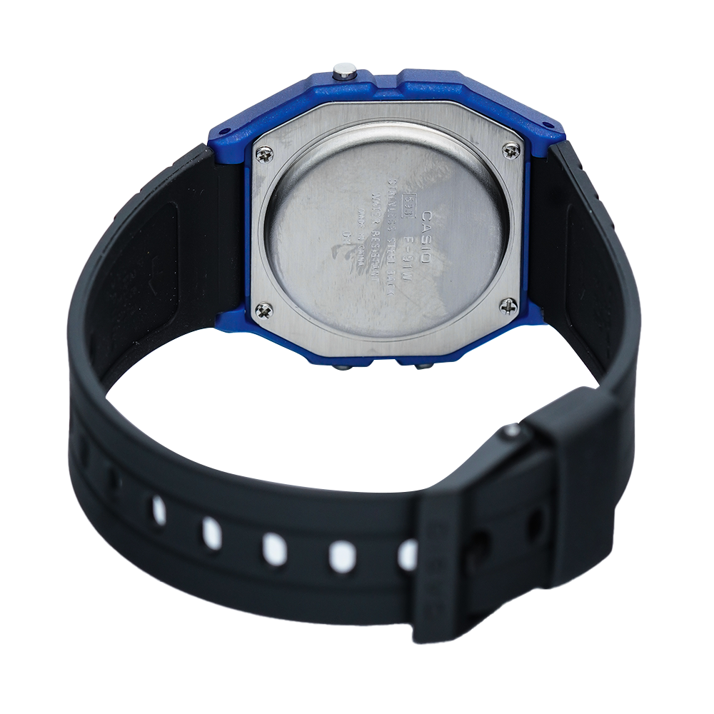 Jam Tangan Casio F-91WM-2A Unisex Digital Dial Black Resin Band