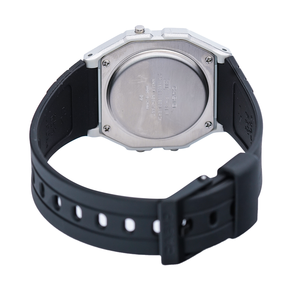 Jam Tangan Casio General F-91WM-7A Unisex Vintage Series Digital Dial Black Resin Strap