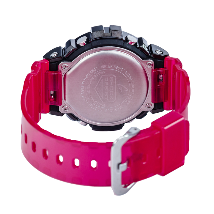 Jam Tangan Casio G-Shock GM-6900B-4D Men Digital Dial Transparent Red Resin Band