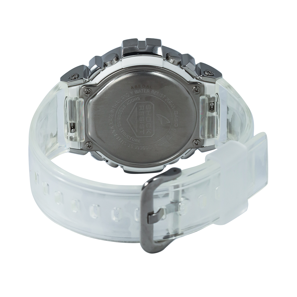 Jam Tangan Casio G-Shock GM-6900SCM-1D Men Digital Dial Transparent White Resin Band