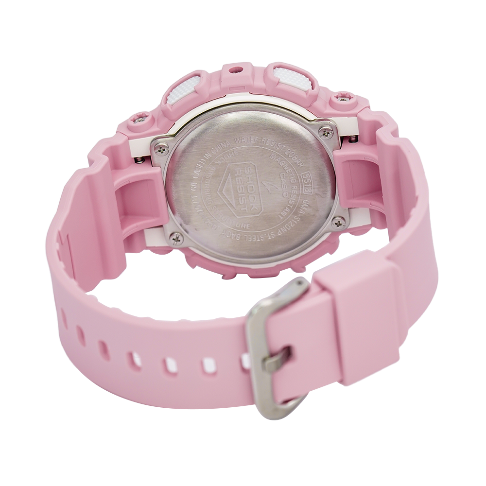 Jam Tangan CASIO G-SHOCK GMA-S120NP-4A Neo Punk Unisex Pink Digital Analog Dial Pink Resin Band