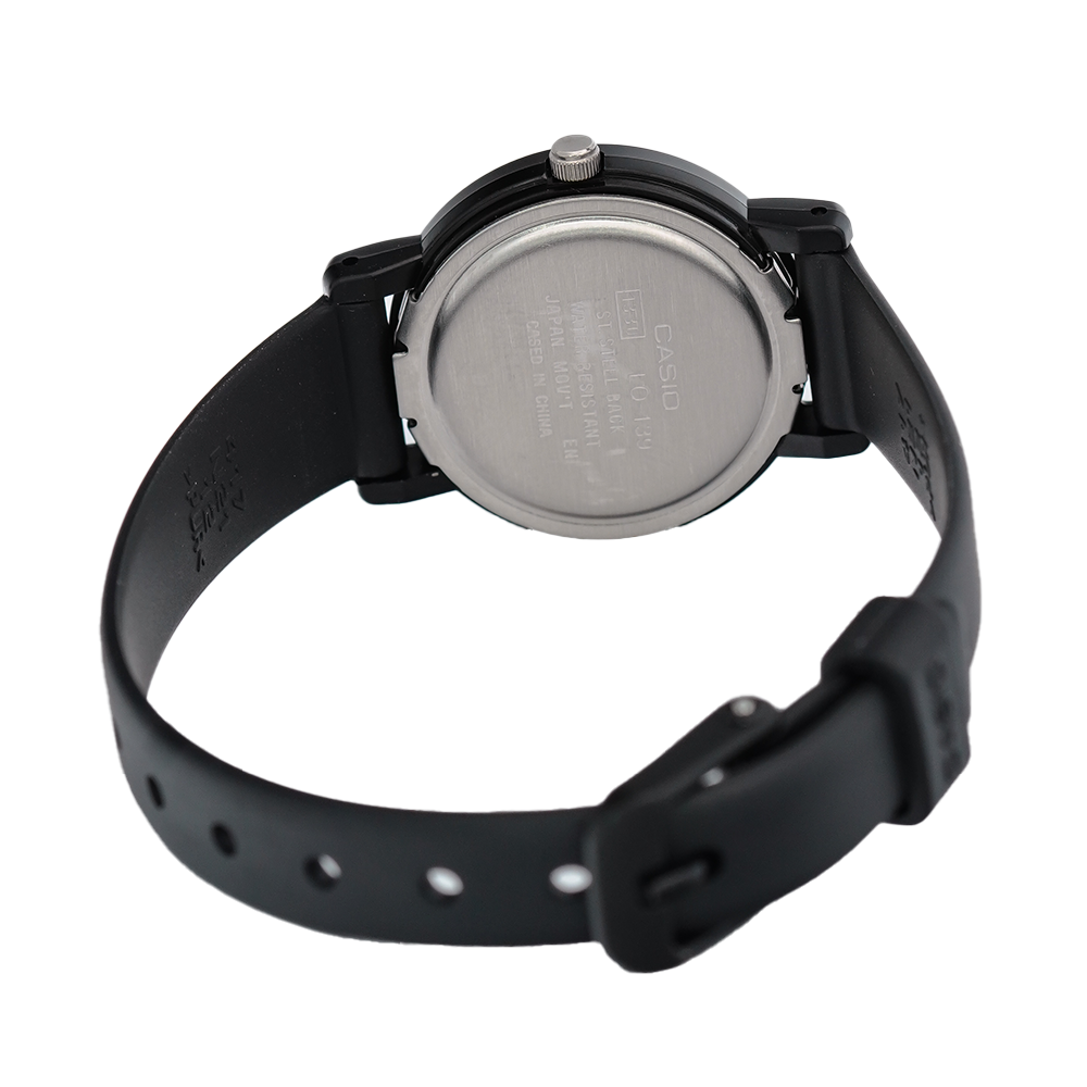 Jam Tangan Casio General LQ-139EMV-9A Unisex White Dial Black Resin Band