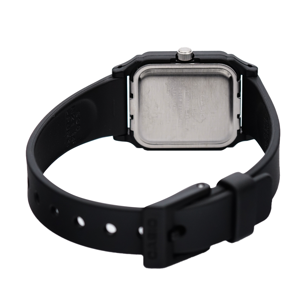 Jam Tangan Casio General LQ-142E-1A Women Grey Dial Black Resin Band