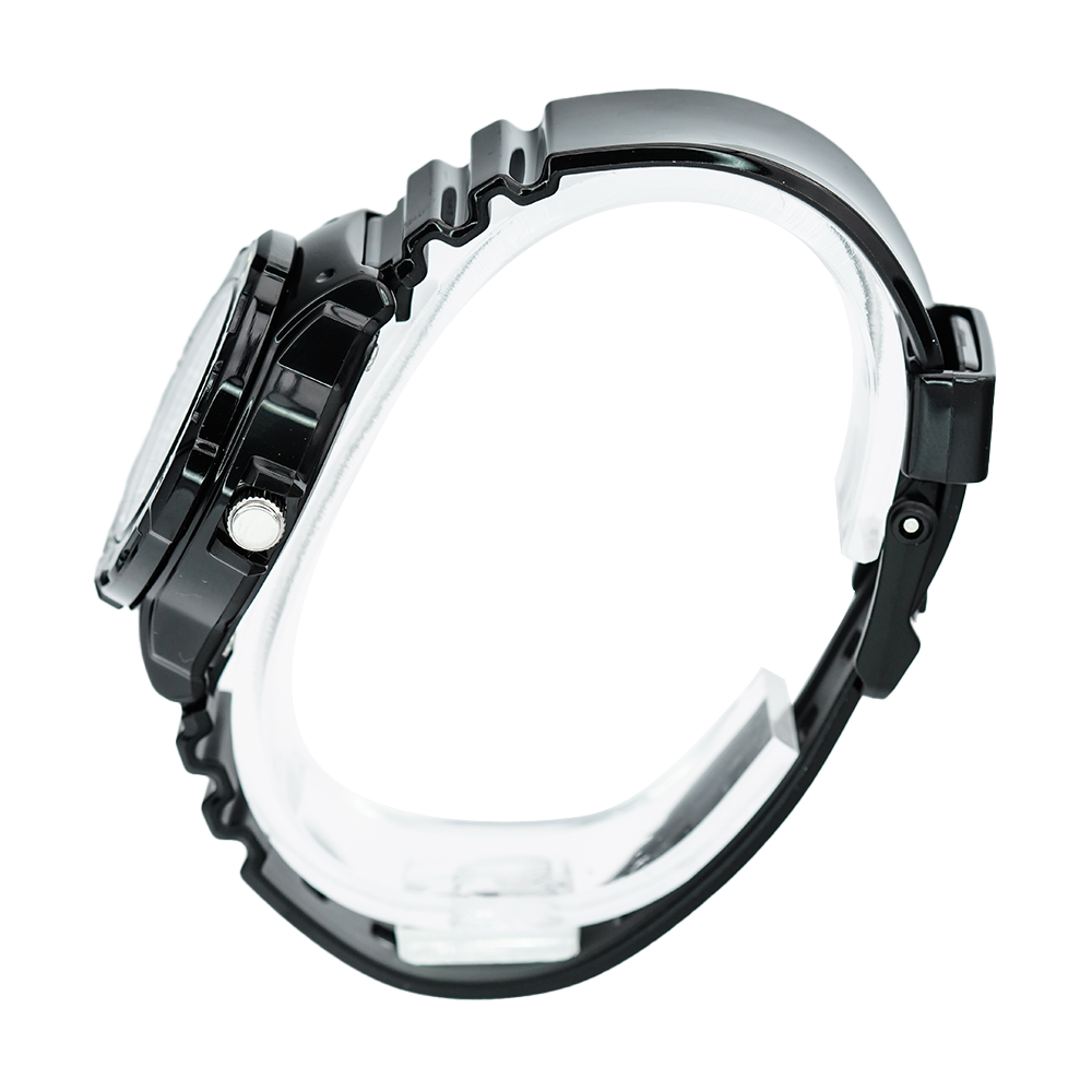 Jam Tangan Casio POP LRW-200H-1B Women Black Dial Black Resin Band