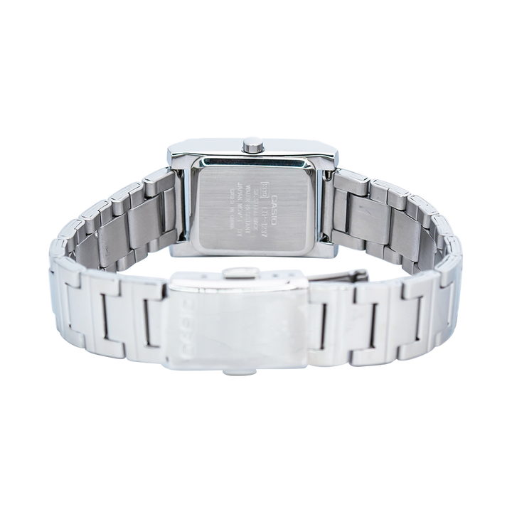 Jam Tangan Casio General LTP-1237D-2A2 Women Light Blue Dial Stainless Steel Band