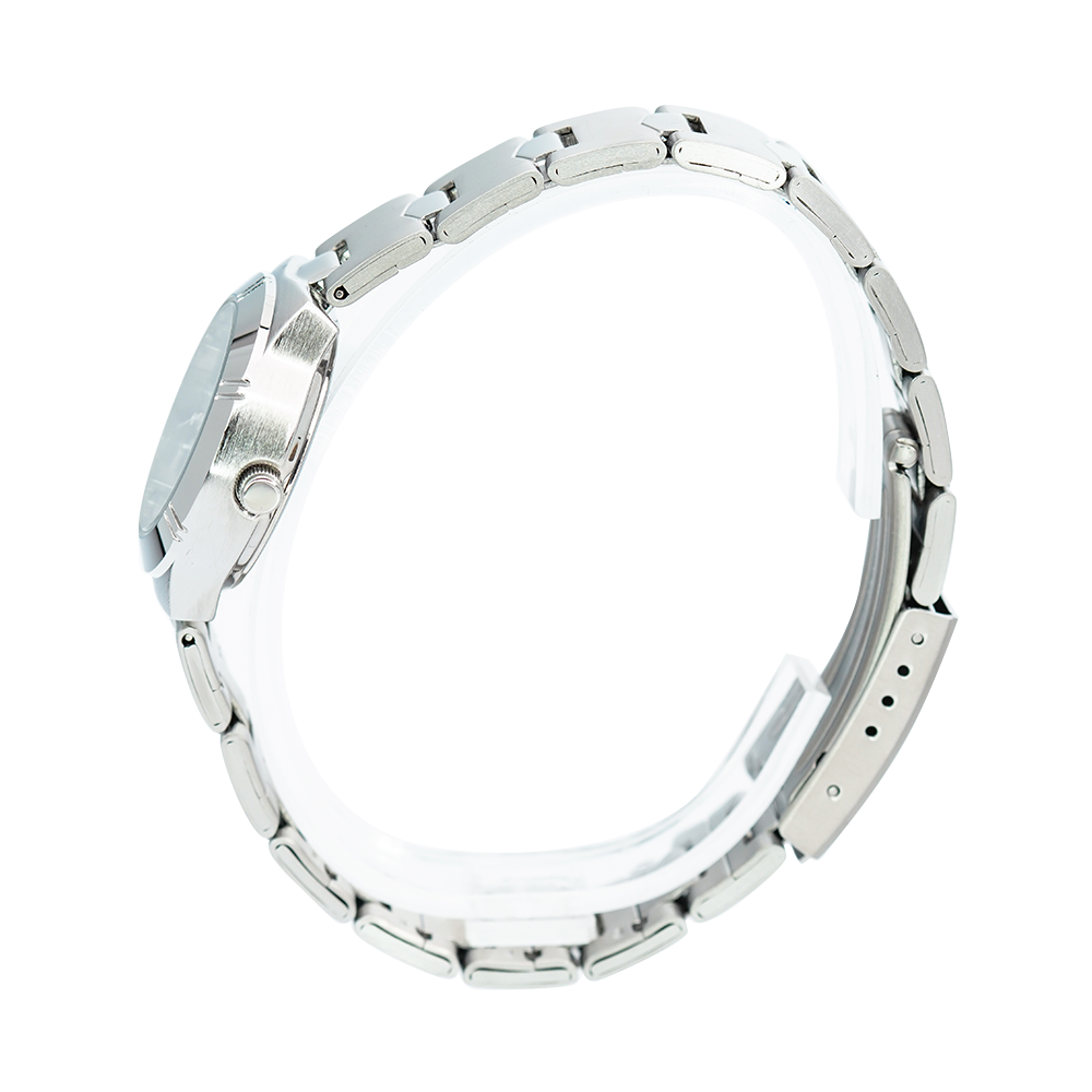 Jam Tangan Casio General LTP-1241D-1A Women Black Dial Stainless Steel Band