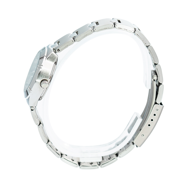 Jam Tangan Casio General LTP-1241D-1A Women Black Dial Stainless Steel Band